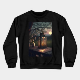 If nature was a candle - Vintage candle light on a picnic table Crewneck Sweatshirt